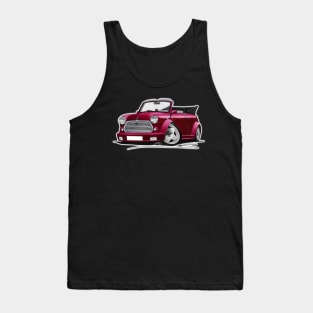 Mini Cabriolet Maroon Tank Top